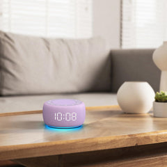 Buffbee sound machine compact desk setup shows bedside convenience.