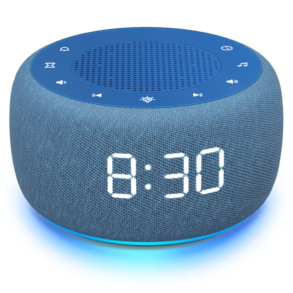 Buffbee sound machine front view shows a compact bedside device for easy use