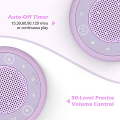 Buffbee sound machine sleep timer activation demonstrates customizable nap cycles.