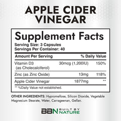 Built by Nature ACV capsules close-up highlights immune support ingredients.