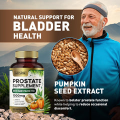 Capsules containing stinging nettle and pumpkin seed extract