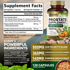 120 count bottle of prostate health capsules