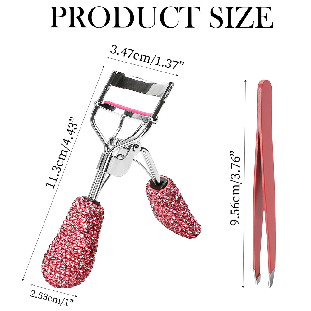 BuleVina slant-tip tweezer pink for precise shaping and easy lash separation.