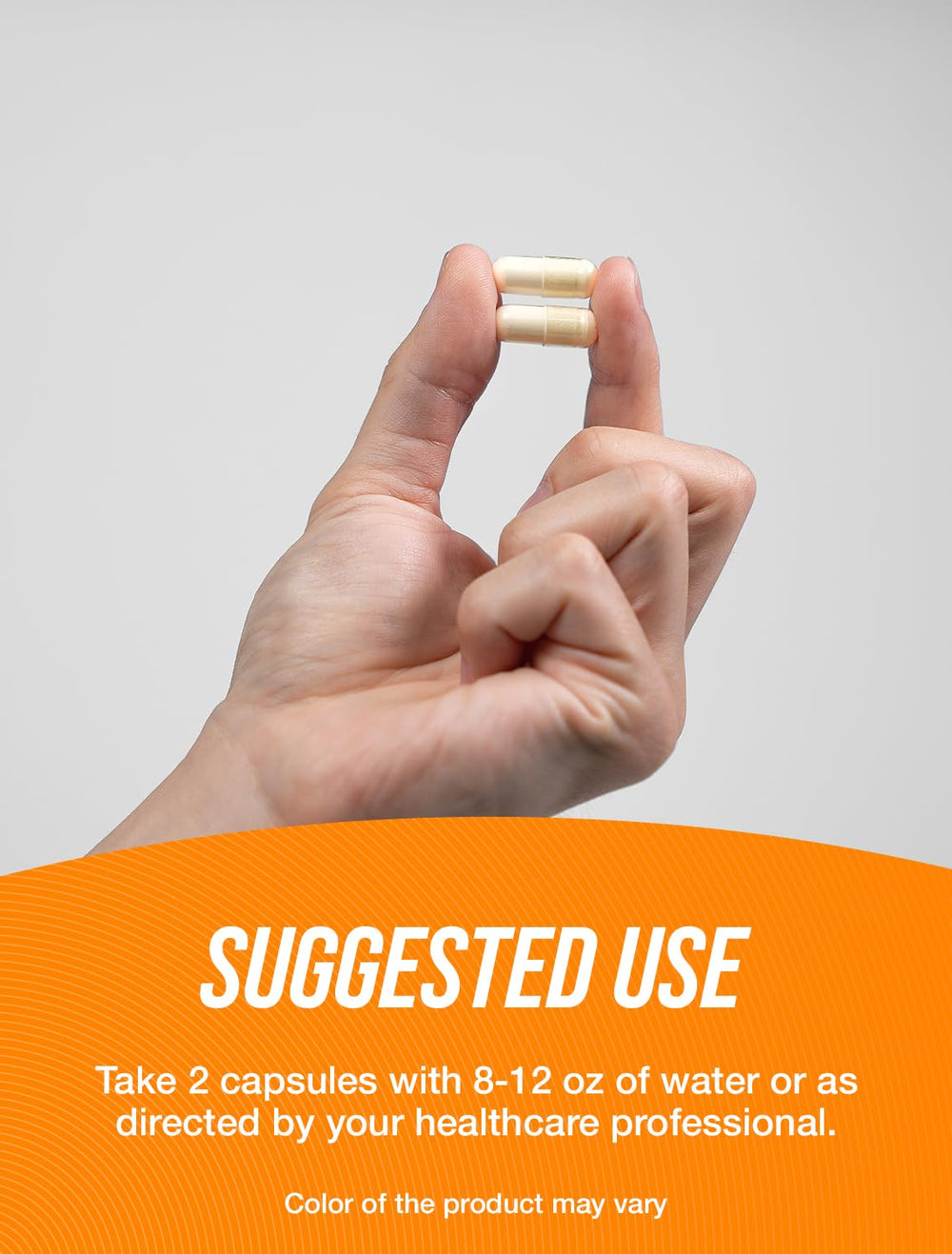 Serving size showing 2 capsules per serving