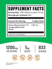 Packaging and label for African Mango Extract Powder