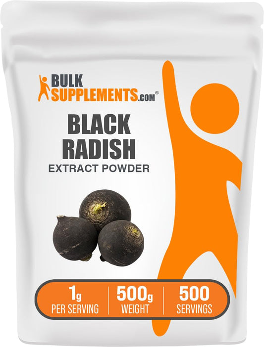 BulkSupplements Black Radish Extract Powder 500g packaging