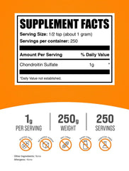 Chondroitin Sulfate Powder with 1 g serving size illustration