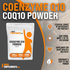 Scoop of Coenzyme Q10 powder