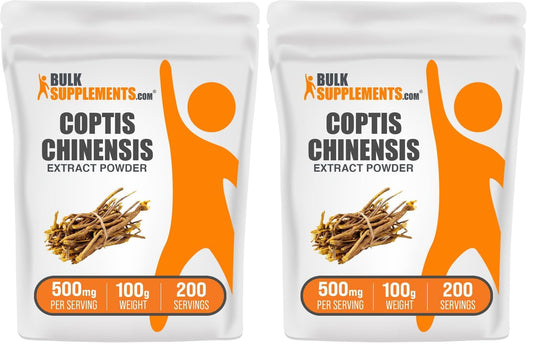 BulkSupplements Coptis Chinensis Extract powder 100g pack of 2 – front view
