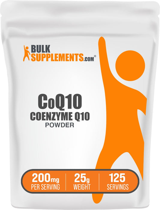 BulkSupplements CoQ10 powder, 25g pack, 200mg per serving