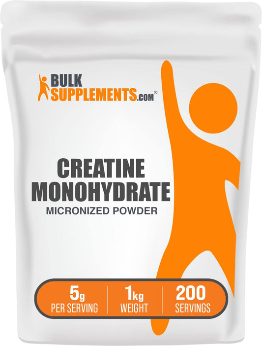 BulkSupplements Creatine Monohydrate Powder micronized packaging 1kg