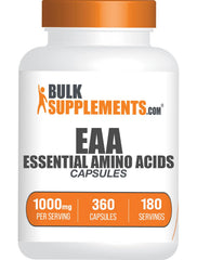 BulkSupplements Essential Amino Acids Capsules bottle front view (EAAs).