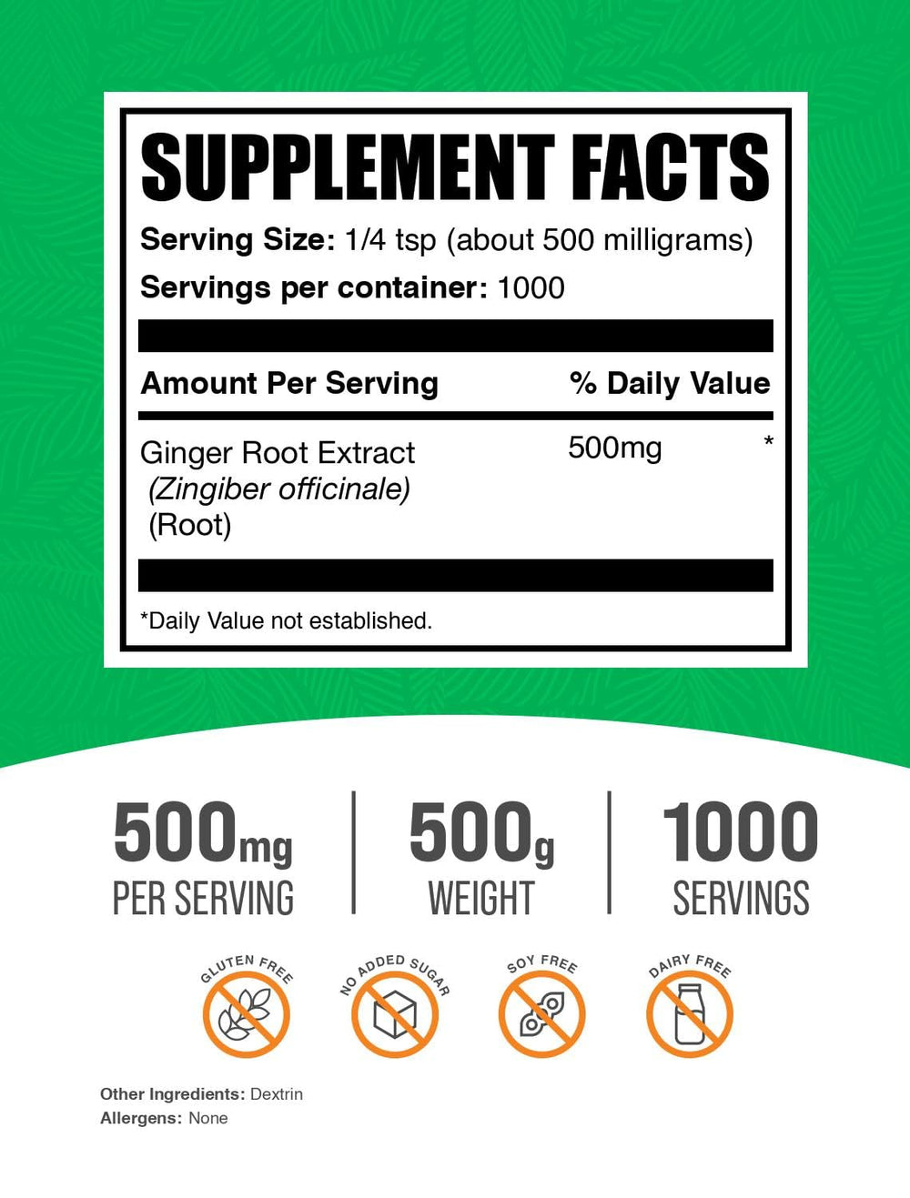 BulkSupplements Ginger Root Powder – Gluten-free ginger supplement