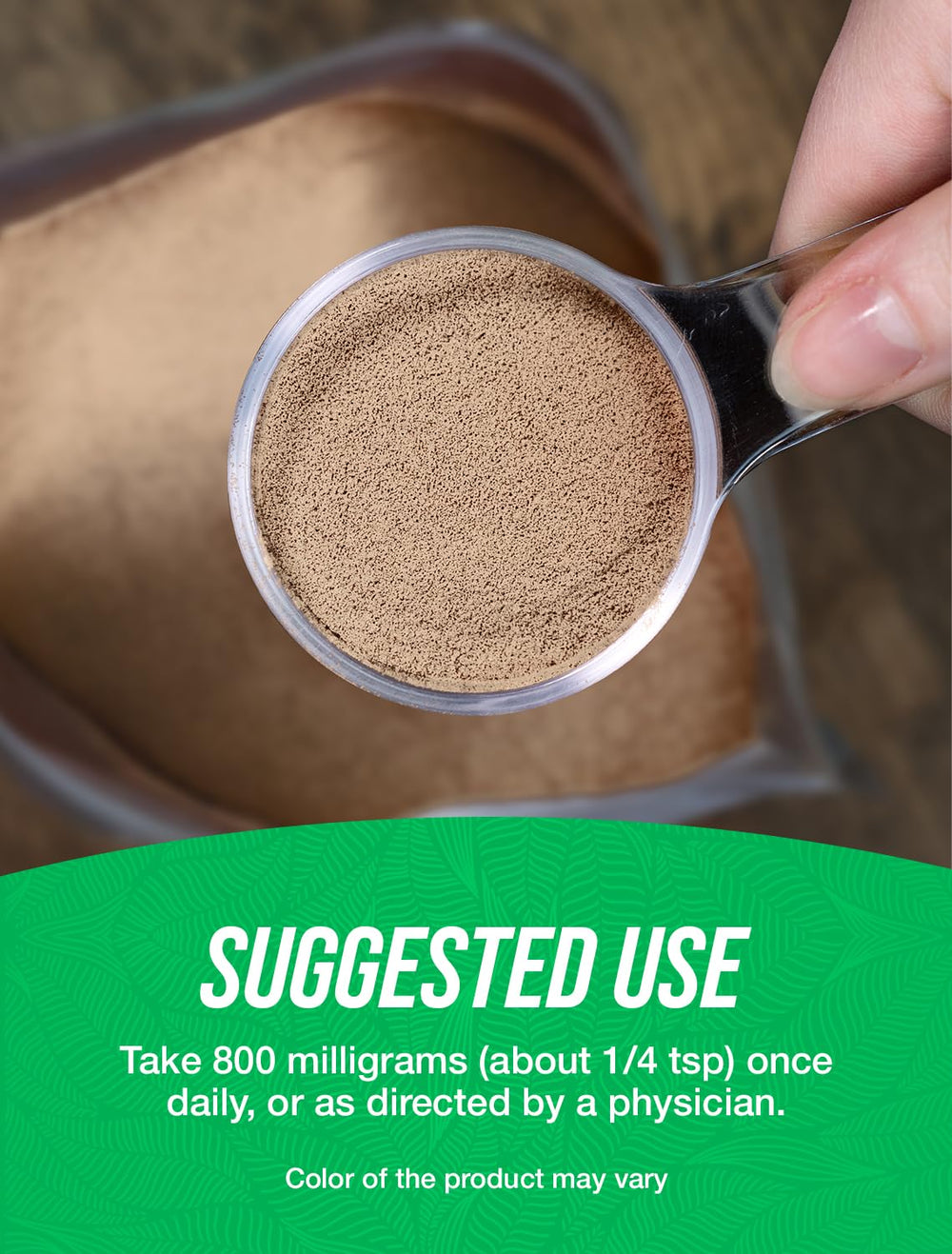 Label of BulkSupplements Green Coffee Bean Extract Powder