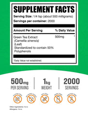 Green Tea Extract Powder with 500 mg per serving