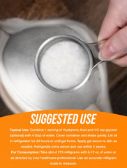 BulkSupplements Hyaluronic Acid powder packaging and labeling