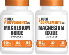 Main product image: BulkSupplements Magnesium Oxide capsules bottle