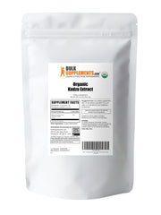 Gluten-free Kudzu Root Extract powder in a bag with scoop
