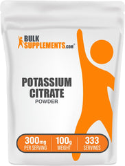 Potassium Citrate Powder in a jar with scoop