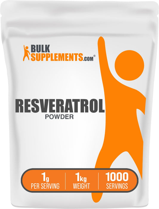BulkSupplements Resveratrol Powder 1kg packaging with label