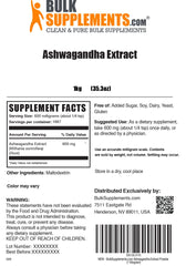 BulkSupplements Ashwagandha Root Extract Powder production facility backdrop indicating consistent manufacturing