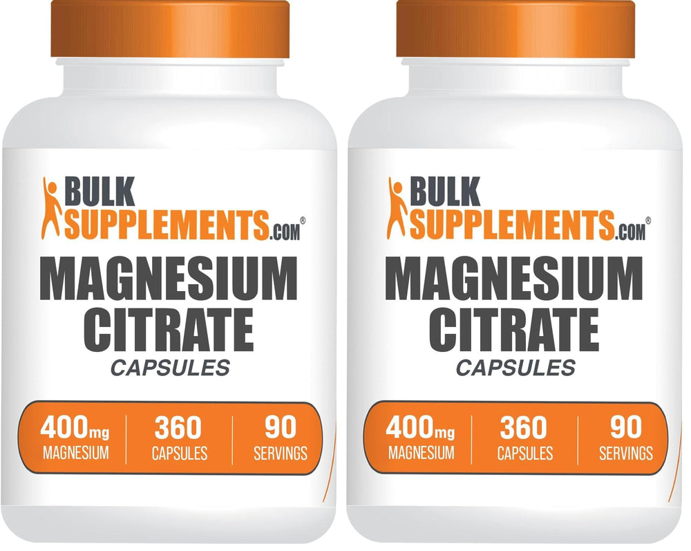 Bulksupplements Magnesium Citrate Capsules 400mg, 360-count, pack of 2 — image 1