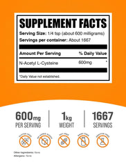 BulkSupplements NAC powder scoop ready for easy mixing and precise dosing