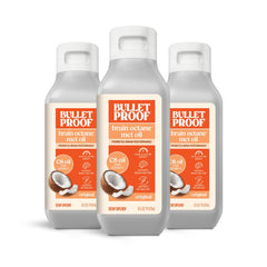 Front view of Bulletproof Brain Octane C8 MCT Oil Pack of 3 (16 oz each)