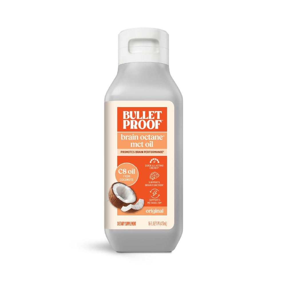 Bulletproof Brain Octane MCT Oil 16oz bottle front view