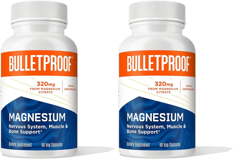 Front view of Bulletproof Magnesium Capsules 90-count (Pack of 2)