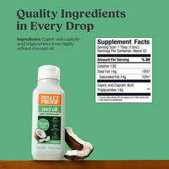 Close-up of Bulletproof MCT Oil label