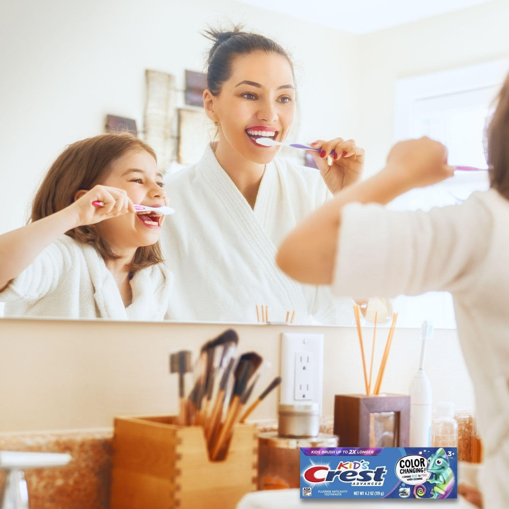 Product packaging for Crest Kids Color Changing Toothpaste Bundle