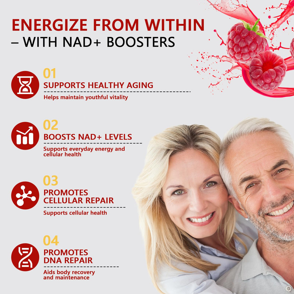 Ingredients: nicotinamide riboside, resveratrol, PQQ and quercetin