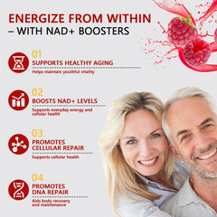 Ingredients: nicotinamide riboside, resveratrol, PQQ and quercetin