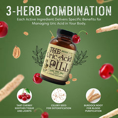 Burdock root included for natural uric acid support