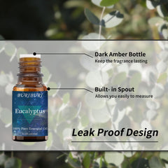 Amber glass bottle close-up for BURIBURI essential oils