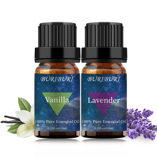 Lavender essential oil bottle, 10ml, amber glass