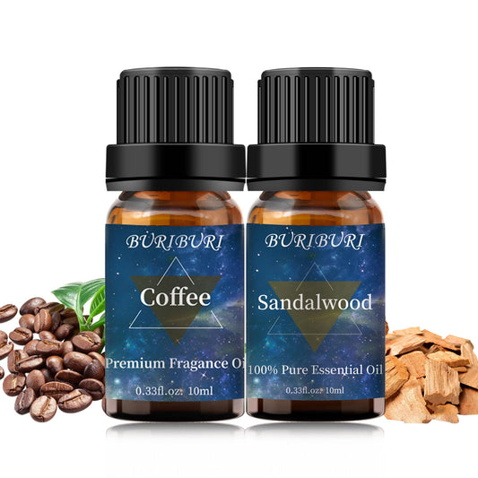 Sandalwood essential oil 10ml bottle with woodsy fragrance