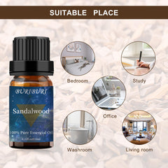 Essential oil diffuser with BURIBURI oils