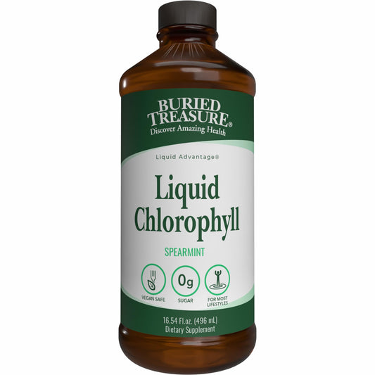Buried Treasure Liquid Chlorophyll 100 mg bottle, 16 oz
