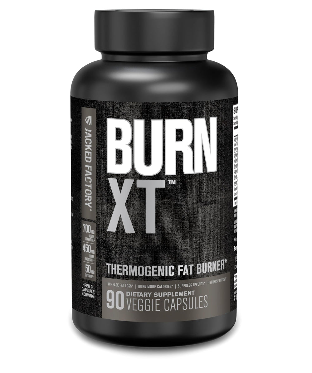 Jacked Factory Burn XT Black bottle – front view