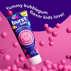 BURST Bubblegum Bonanza Kids Toothpaste 4oz 2-pack tube close-up