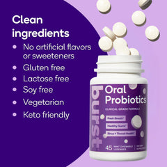 Chewable mint tablets of Burst Dental Probiotics