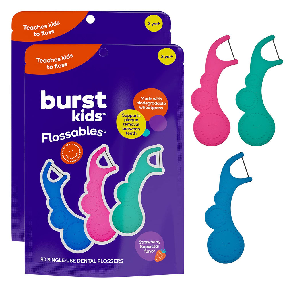 BURST Kids Flossers strawberry aroma hero image
