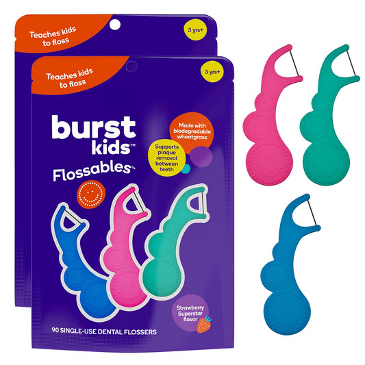 BURST Kids Flossers strawberry aroma hero image