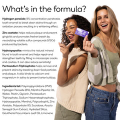 Graphic showing whitening up to four shades in one use