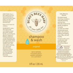 Packaging for Burt's Bees Baby Bee Original Shampoo & Wash 8 oz