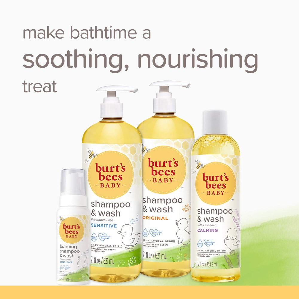 Pediatrician tested seal on Burt's Bees Baby Shampoo & Wash Calming