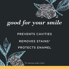 Back view of Burt's Bees charcoal fluoride toothpaste 3-pack