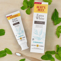 Back of Burt's Bees packaging highlighting text and logo